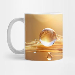 Wheat Water Drop Nature Serene Tranquil Mug